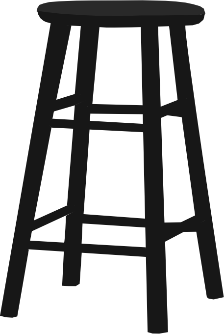 Free - Bar Stool Clipart (457x680), Png Download