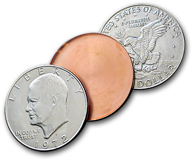 Expanded Eisenhower Dollar Shell Tails - Eisenhower Dollar (400x400), Png Download