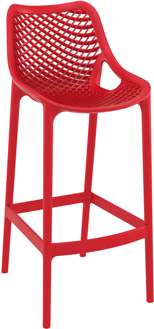 Lattice Stool - Lamboro Spring Bar Stool - Red (850x638), Png Download