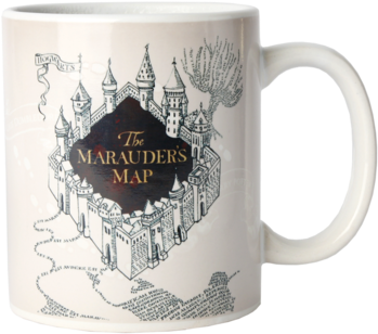 The Marauder's Map Heat Change Mug - Marauders Map (422x480), Png Download