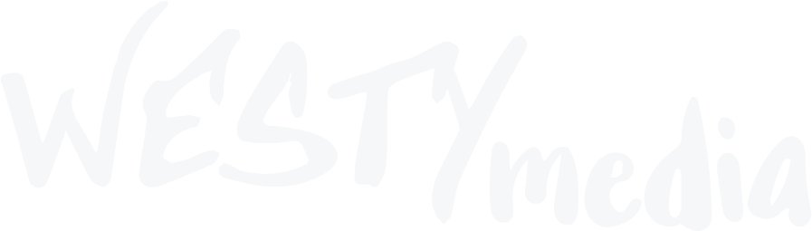 Westy Media Logo Offwhite - Calligraphy (901x340), Png Download