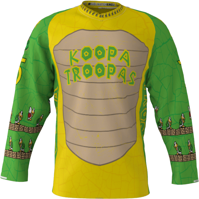 Koopa Troopas Custom Roller Hockey Jersey - Jersey (1024x1024), Png Download