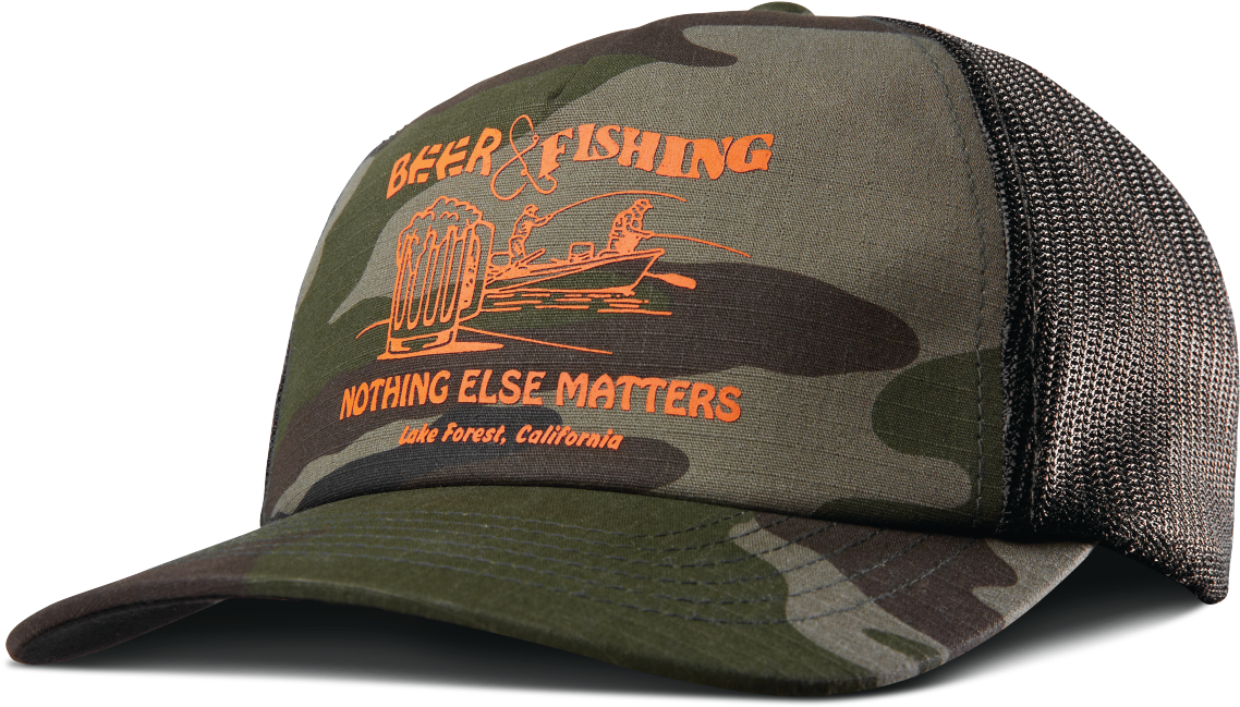 Beer And Fishing Trucker - Etnies (1200x715), Png Download