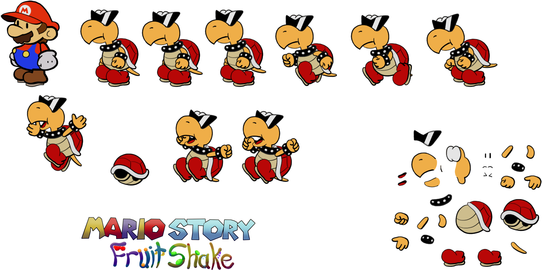 Koopa Troopa- The Nominal Species Of Bowser's Koopa - Paper Mario (1903x998), Png Download