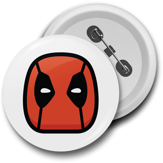 Deadpool Face Badge - Black Panther Badges (528x528), Png Download