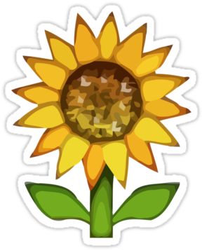 Transparent Background Sunflower Emoji (375x360), Png Download
