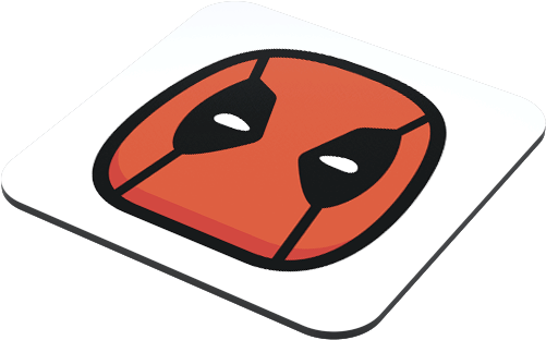 Deadpool Face Coaster - Pizza Hut Coupons (500x500), Png Download