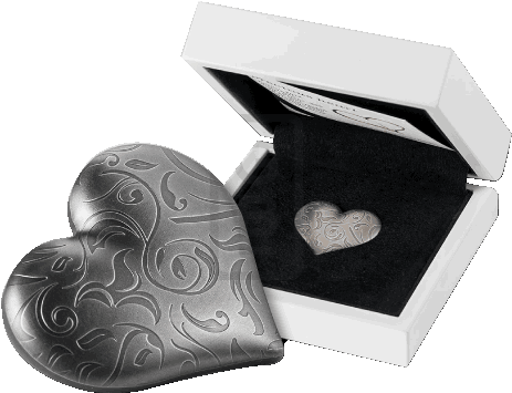 Silver Numis Palau Silver Heart - Wechat (500x500), Png Download