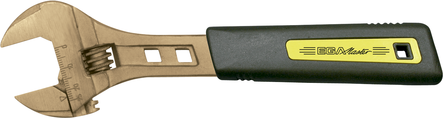 Photos Of Non Sparking Adjustable Wrench - Non Sparking Adjustable Spanner (1500x484), Png Download