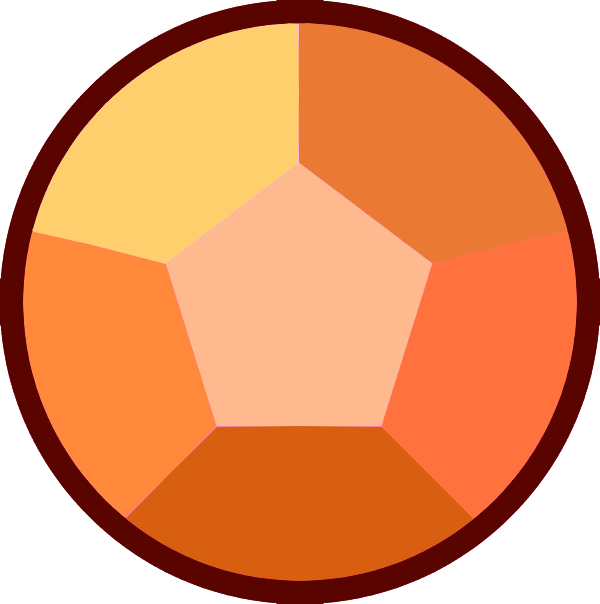 Tangerine Quartz Rose Gemstone - Tangerine Quartz Steven Universe (600x604), Png Download