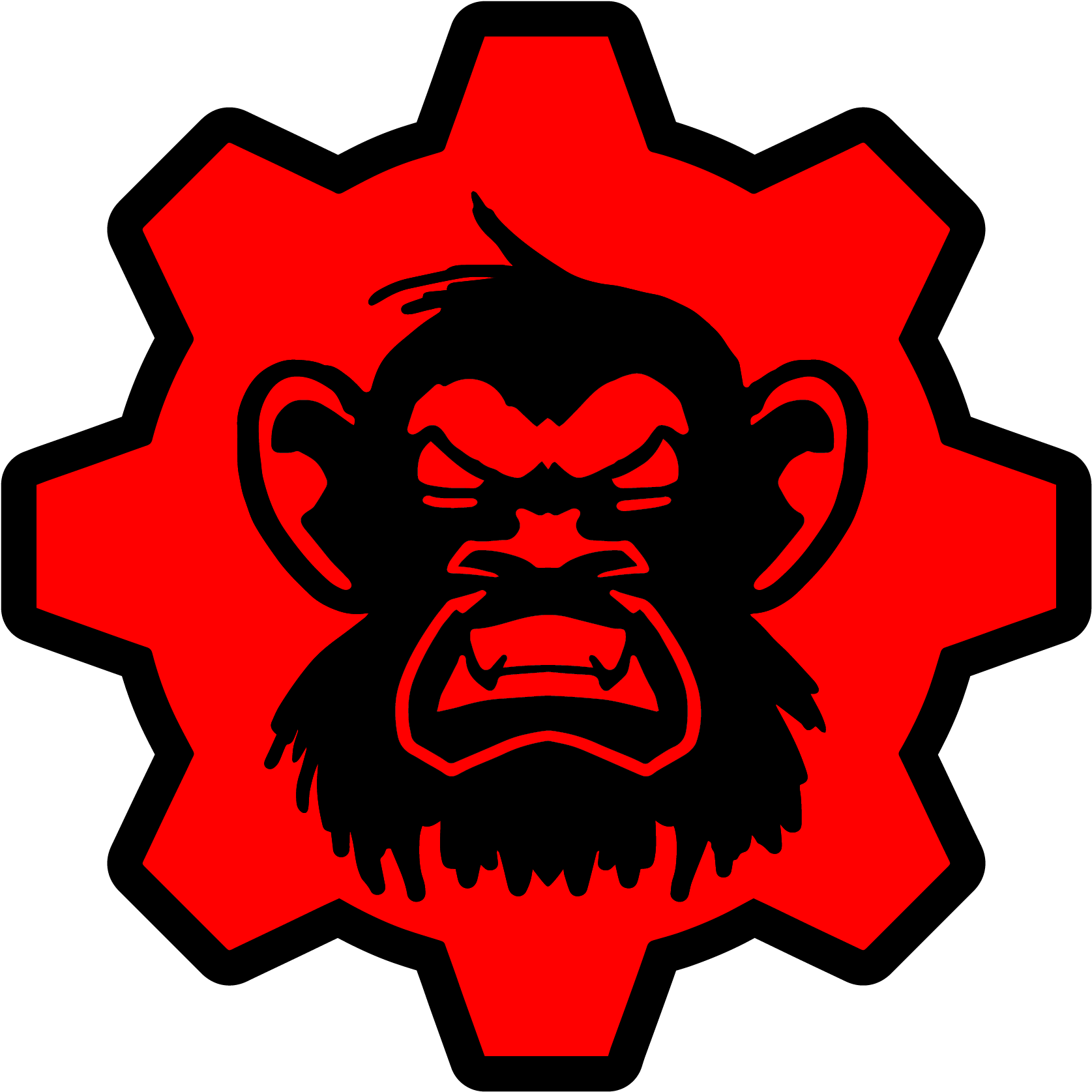 Monkey Wrench Custom Computer Gear Logo - Ratchet And Clank Symbol (1818x1818), Png Download