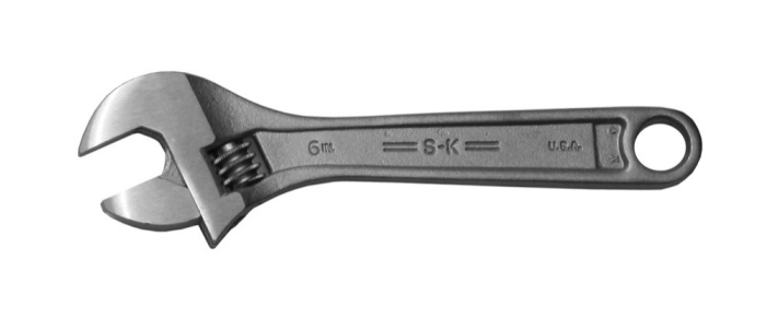 6" Adjustable Wrench - Adjustable Spanner (700x560), Png Download