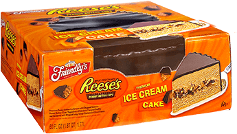 Friendly's Reese's Peanut Butter Cups Premium Ice Cream (380x205), Png Download