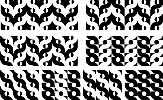 Positive-negative Patterns - Curtain (530x326), Png Download