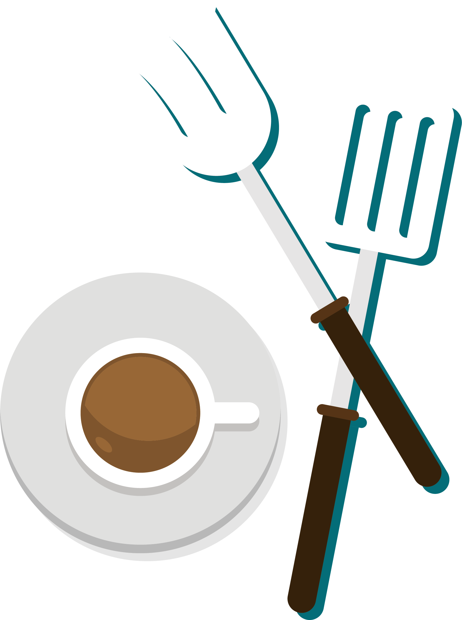 Spoon And Fork Clipart At Getdrawings - Portable Network Graphics (1785x2395), Png Download