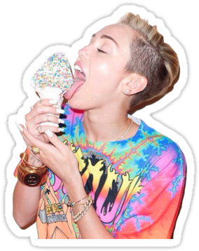 She's Just Being Miley - Miley Cyrus Ice Cream (375x360), Png Download