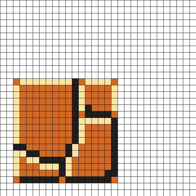 Mario Brick Perler Bead Pattern - Super Mario Bros Floor (630x630), Png Download