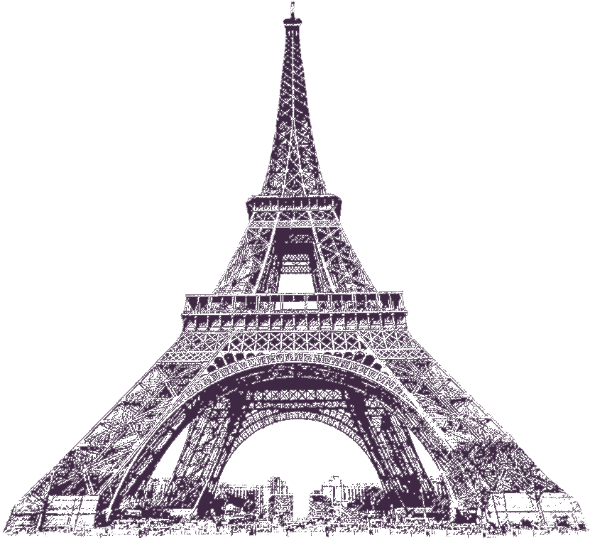 Drawn Eiffel Tower Transparent - Eiffel Tower (839x764), Png Download