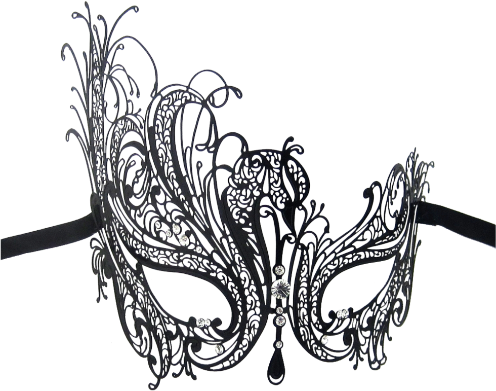Black Series Swan Metal Filigree Laser Cut Womens Masquerade - Women's Swan Metal Filigree Laser Cut Venetian Masquerade (1024x809), Png Download