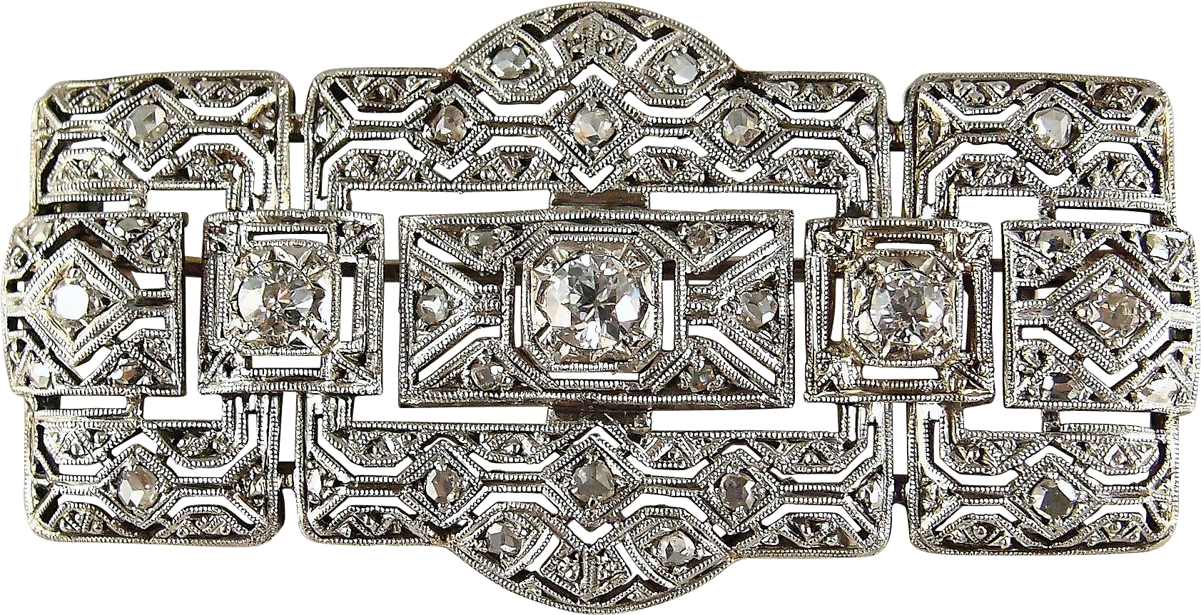 Outstanding Art Deco Platinum, Silver And Over - Silver (1682x1682), Png Download