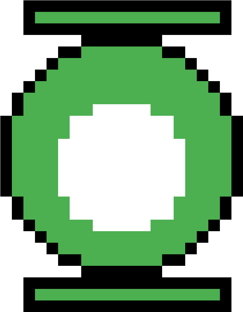 Green Lantern - Pixel Art Deadpool Logo (1184x1184), Png Download
