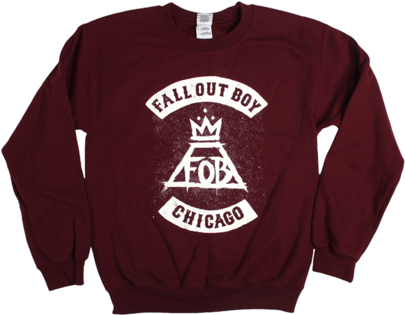 Maroon Chicago City Crewneck Fall Out Boy Chicago City - Fall Out Boy Chicago Sweatshirt (600x600), Png Download
