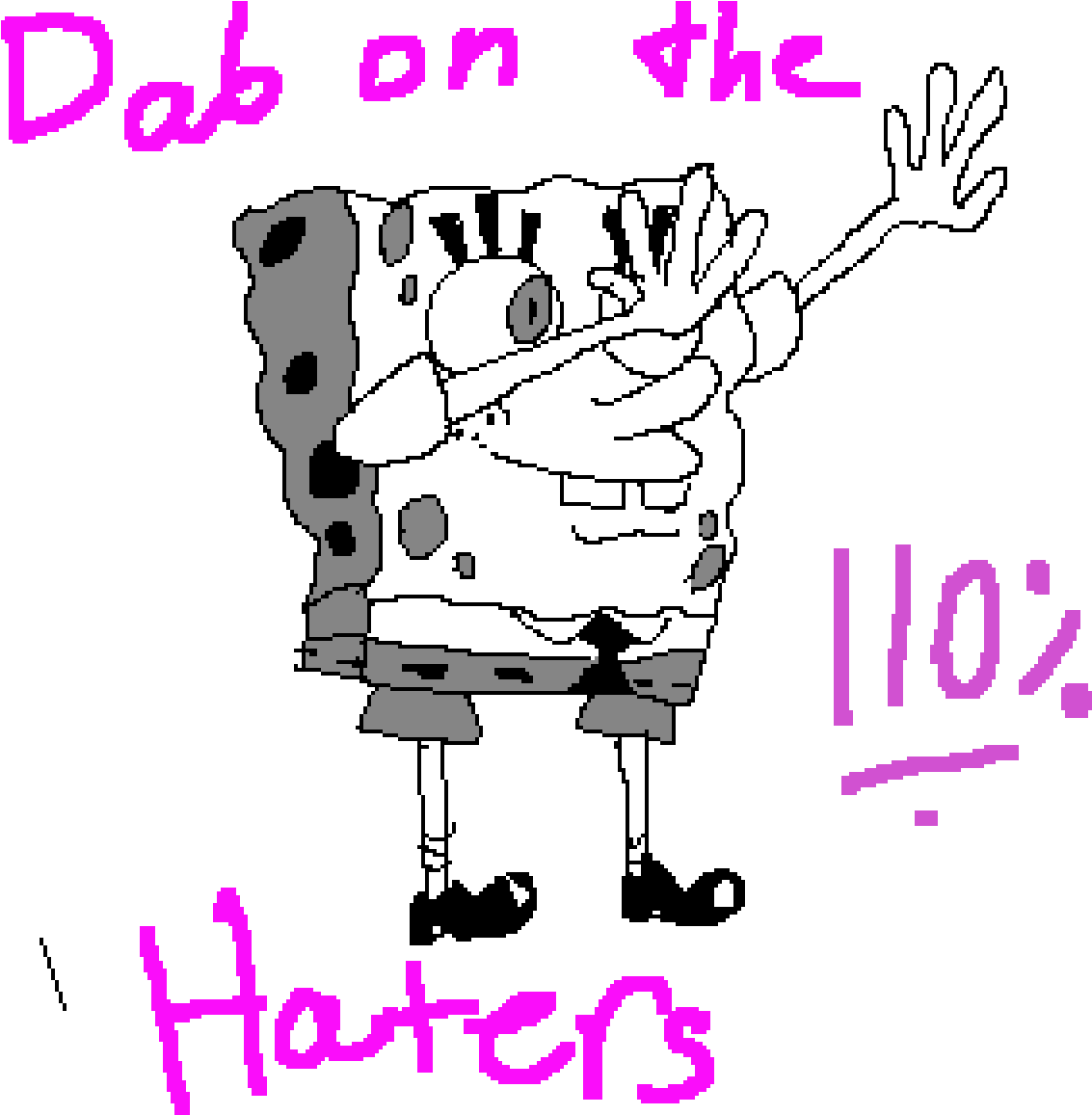 Dabbing Spongebob - Poster (1200x1200), Png Download