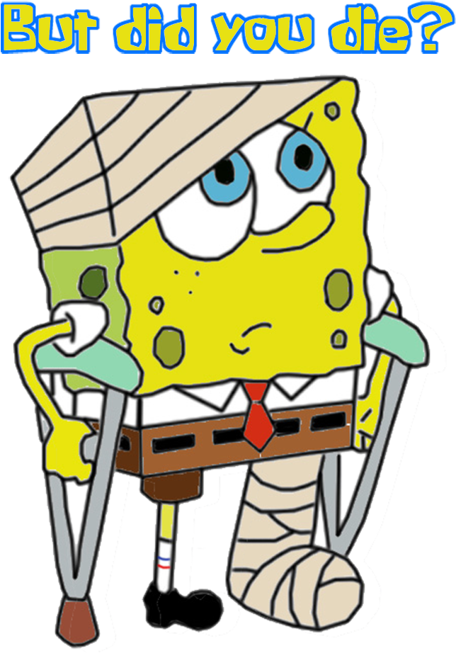 [filter] Injured Spongebob - Break A Leg (1080x1921), Png Download