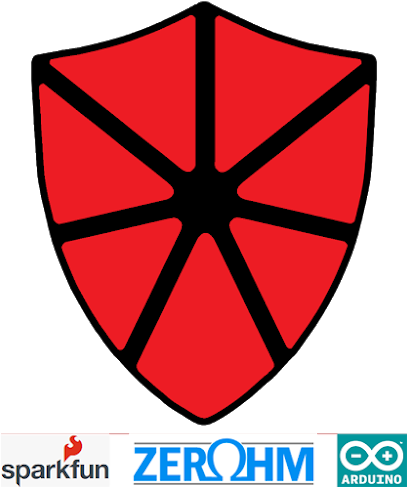 A Shield With Seven Segments - Embroidery (406x500), Png Download
