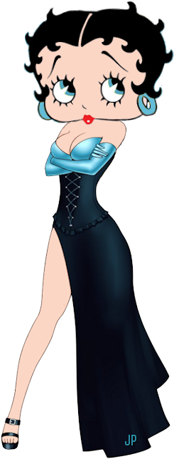 Trajes De Noches❤ - Betty Boop (374x694), Png Download