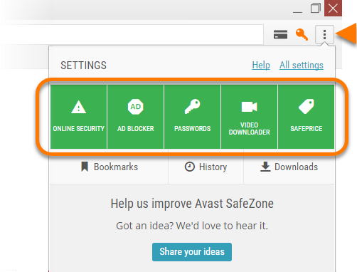 Click The Menu Icon In The Top Right Corner To Enable - Avast Desktop Icon Green Tick (502x382), Png Download