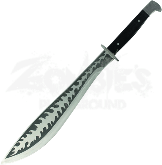 Black Flame Machete - 25' Dual Colored Blade Machete W/ Sheath (550x550), Png Download