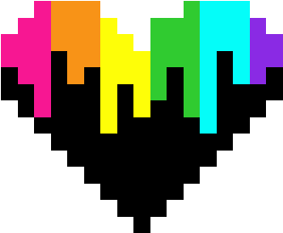 Rainbow Heart - Gamer Heart (592x592), Png Download