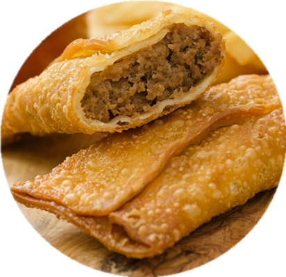 Donair Eggroll - Donair Egg Roll (412x398), Png Download