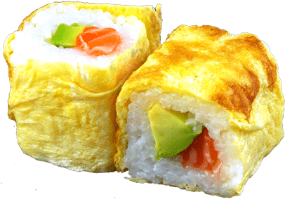 Egg Roll Saumon Avocat - Salmon (500x334), Png Download