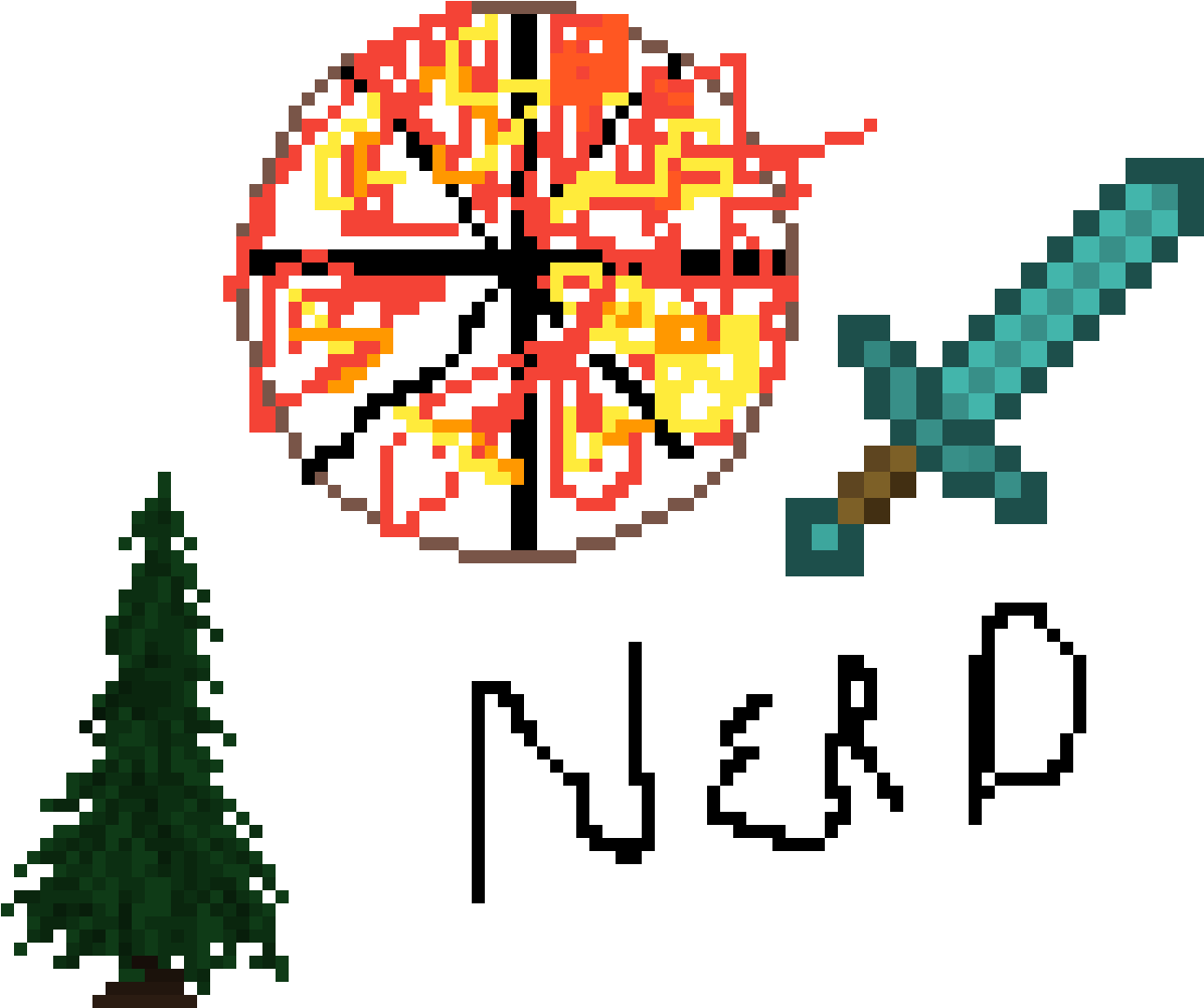 Krusty Krab Pizza - 8 Bit Diamond Sword (1400x1400), Png Download