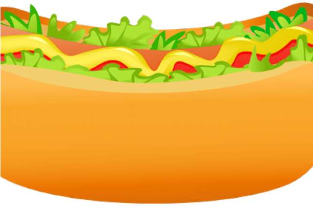 Clip Art Hotdog Sandwich (640x480), Png Download