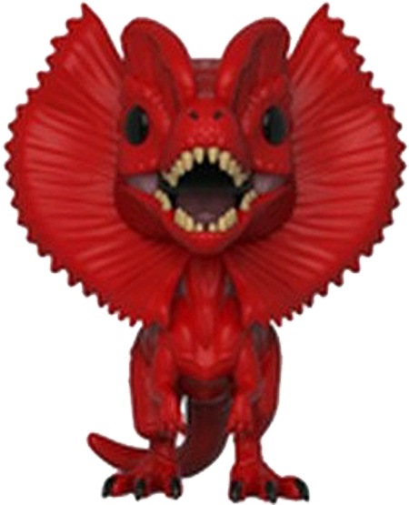 Dilophosaurus Red Us Exclusive Pop Vinyl Figure - Red Dilophosaurus Funko Pop (600x600), Png Download