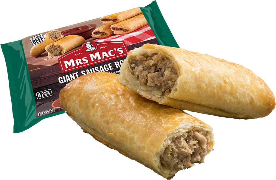 Giant Sausage Roll 4 Pack - Mrs Max Bacon And Egg Roll (1000x700), Png Download