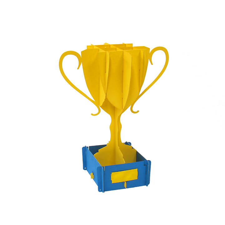 Trophy Puzzlepop - Pop Up Trophy Card (1280x720), Png Download