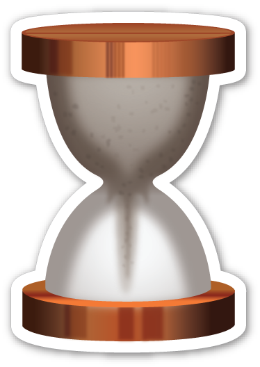 Hourglass With Flowing Sand - Reloj De Arena Whatsapp (374x528), Png Download
