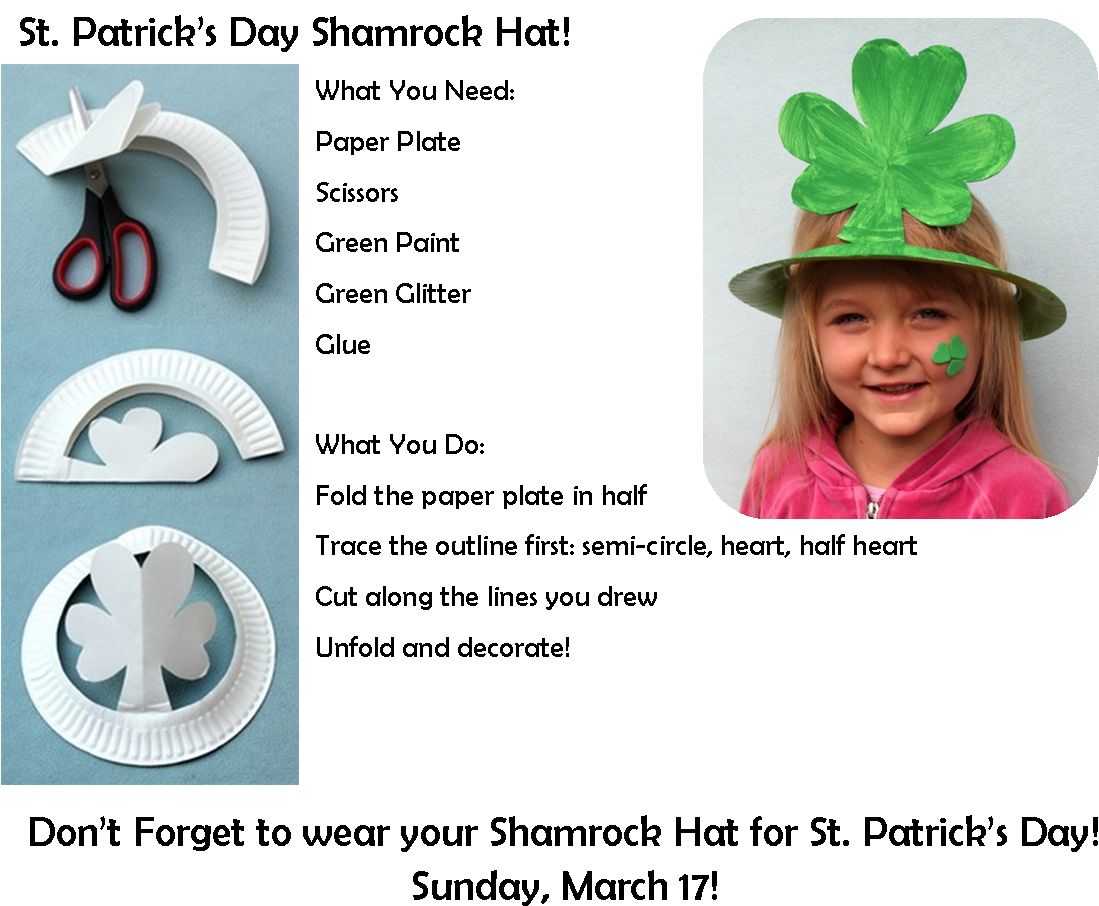 Patrick's Day Craft - Hat (1126x980), Png Download