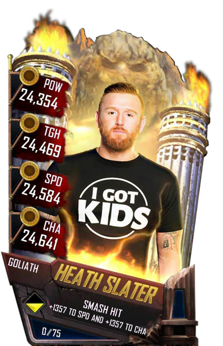 Heathslater S4 20 Goliath - Wwe Supercard Goliath Cards (733x1158), Png Download
