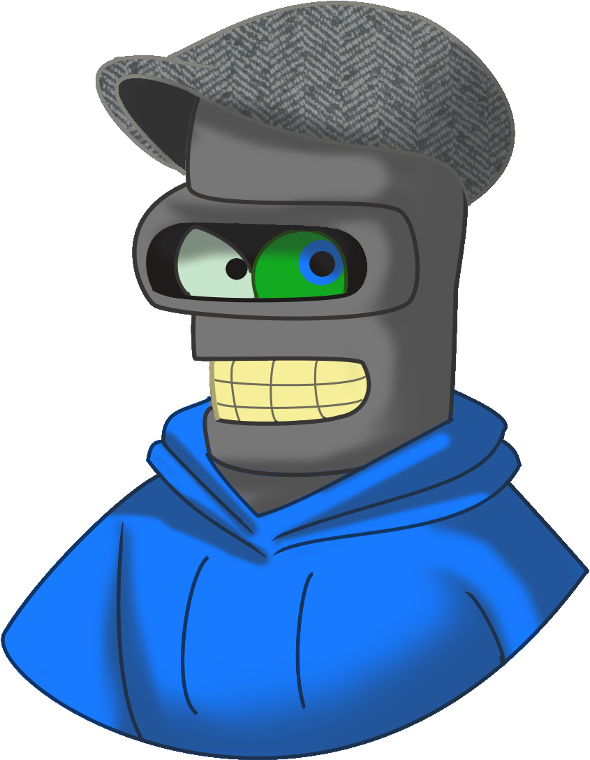 Jacksepticeye As Bender From Futurama - Cartoon (910x1200), Png Download