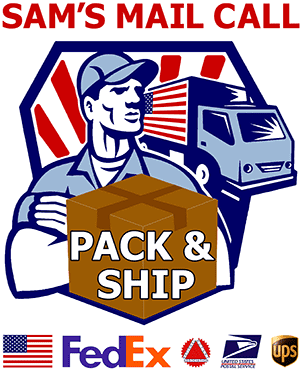 Fedex Ups Store Sam's Mail Call One Stop For Shipping, - Fedex The Ups Store Sam's Mail Call (300x400), Png Download