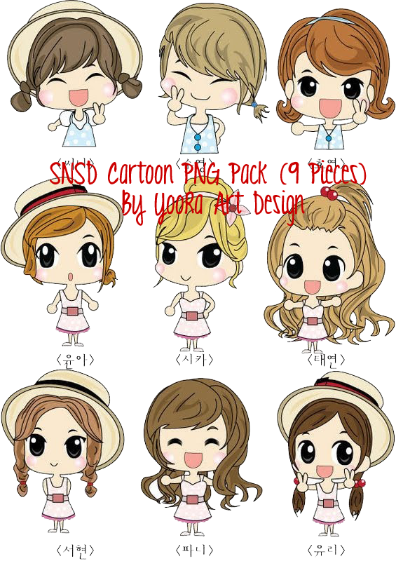Cartoon Snsd (565x800), Png Download