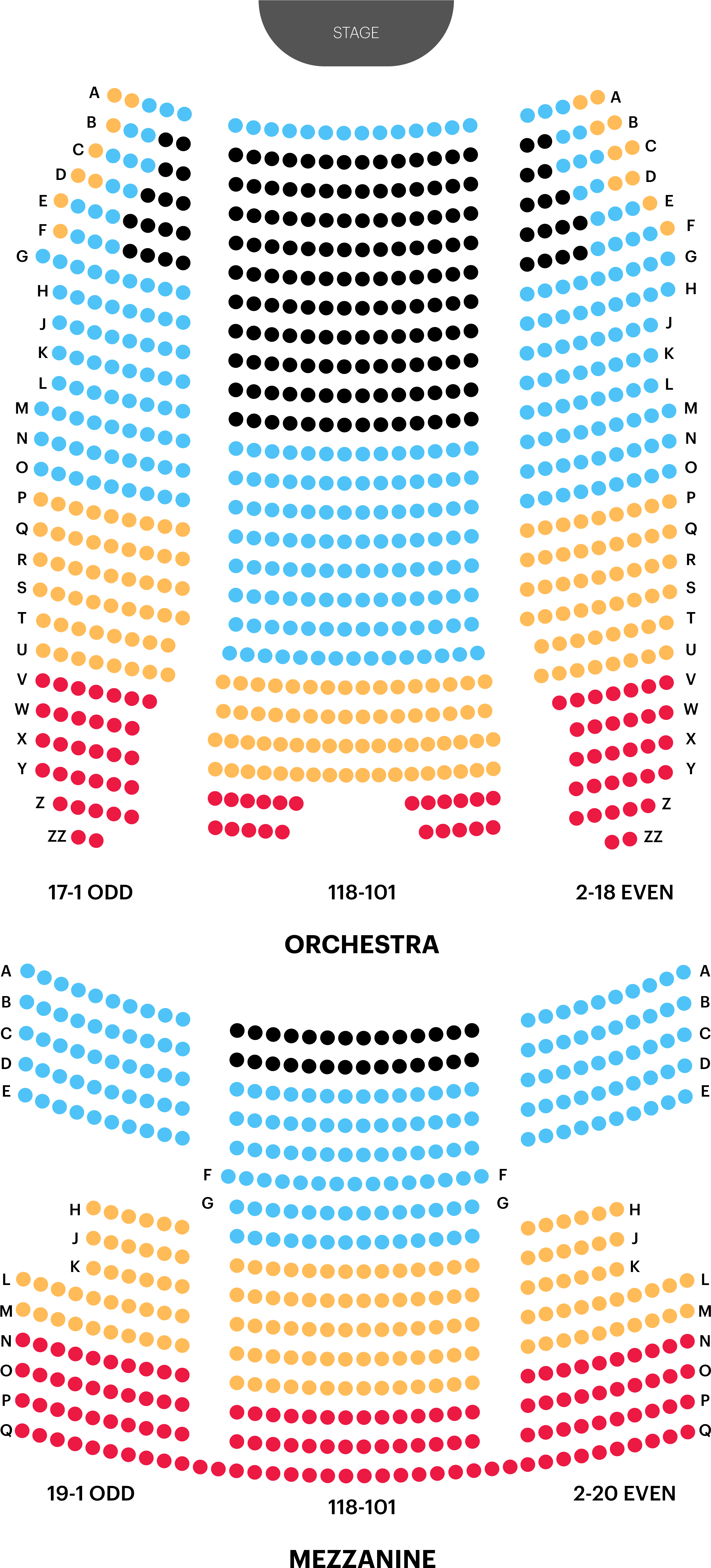 August Wilson Theatre Seating Chart (3205x6953), Png Download