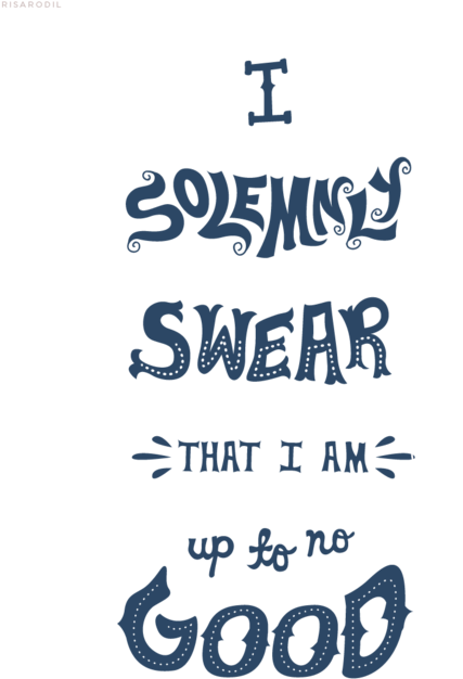 Drag The Picture > - Solemnly Swear That I Am Up (500x706), Png Download