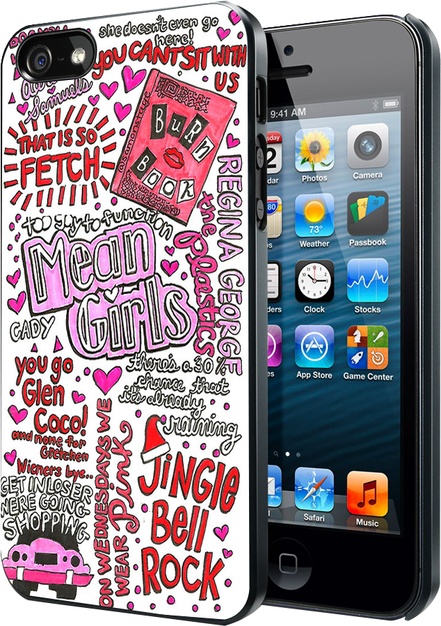 Mean Girls Lyrics Iphone 4 4s 5 5s 5c Case - Friends Tv Series Iphone 4 Case (874x1124), Png Download