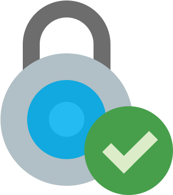Lock-verified - Circle (368x416), Png Download